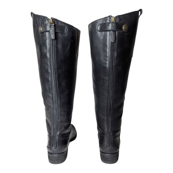 NWOB SAM EDELMAN Penny Black Leather Riding Boot Size 5.5M - Picture 5 of 9